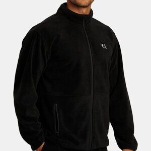 RVCA Sport VA Essential Fleece Track Jacket Sweatshirt Men's NEW XL BLACK ZIP